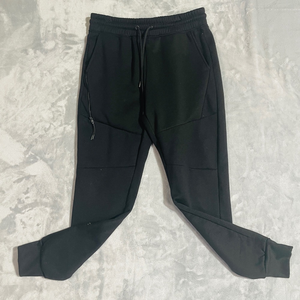 Athletex Joggers Mens S Black Excellent Tech Fleece Sweatpants Drawstring Pocket